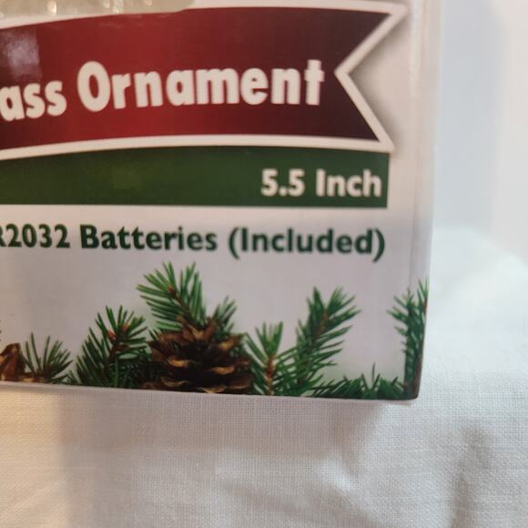 Gerson LED Glass Christmas Tree Ornament 5.5” Color Changing Lighted NIB - Picture 8 of 8